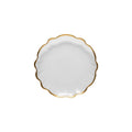 Glass rimmed salad plate