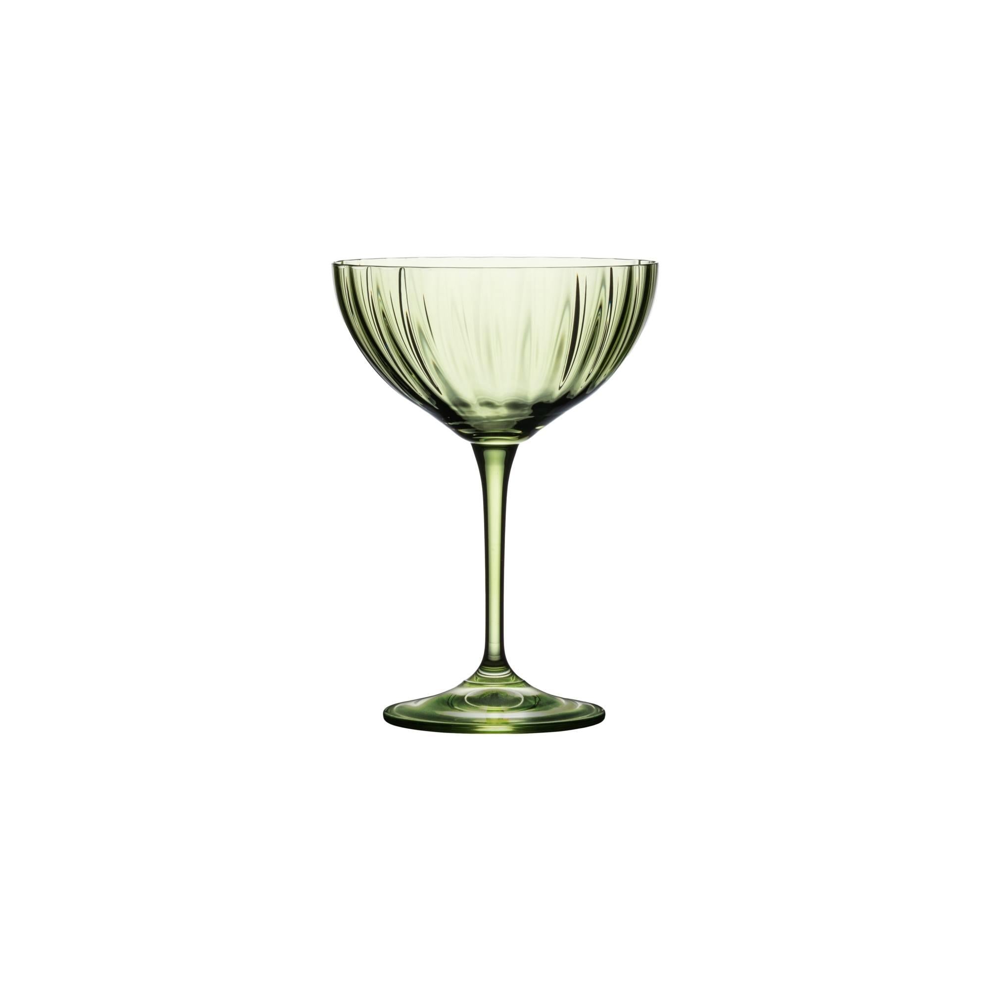 Coupe glass, Bottle green