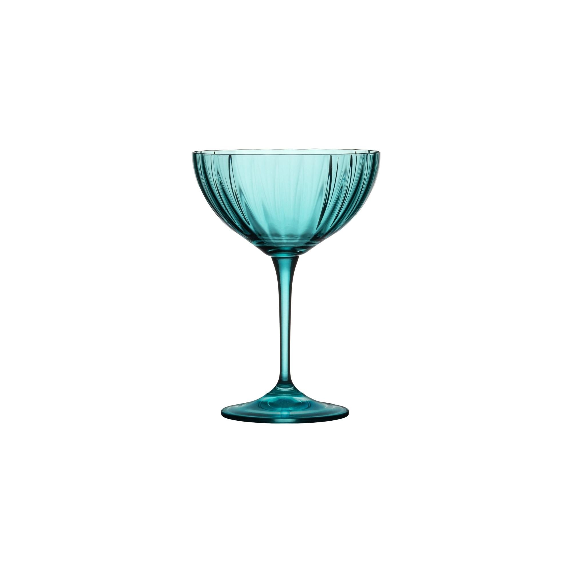 Coupe glass, turquoise