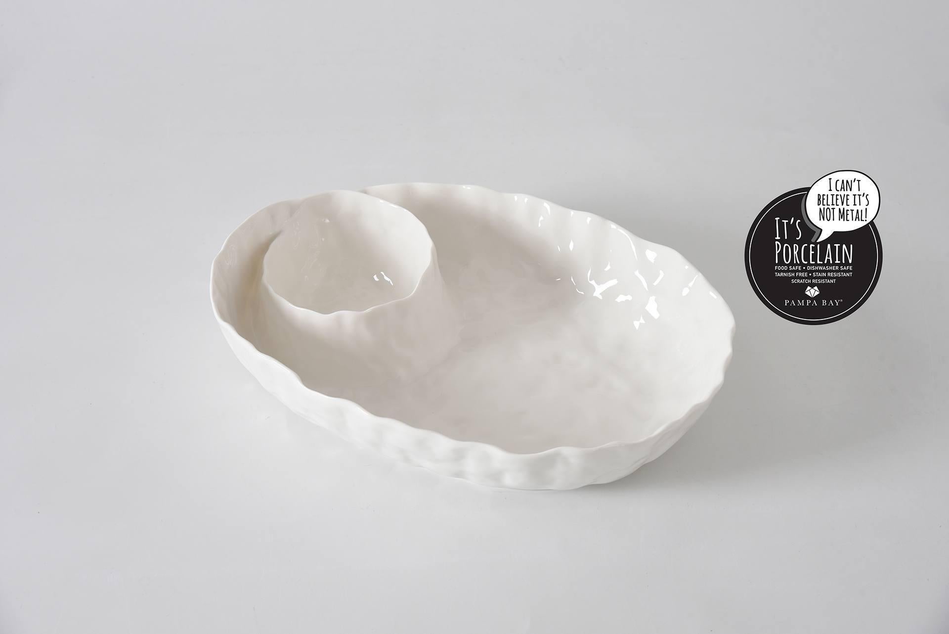 Oval Chip & Dip WH