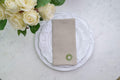 Mini Wreath Washed Linen, Soft Flax (White Berries) Set of 4
