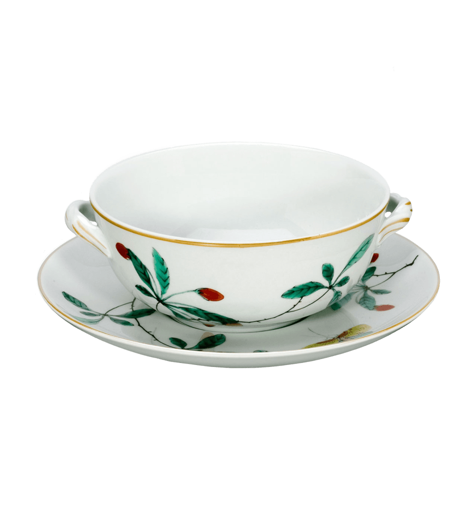 Famille Verte Bouillon Cup & Saucer