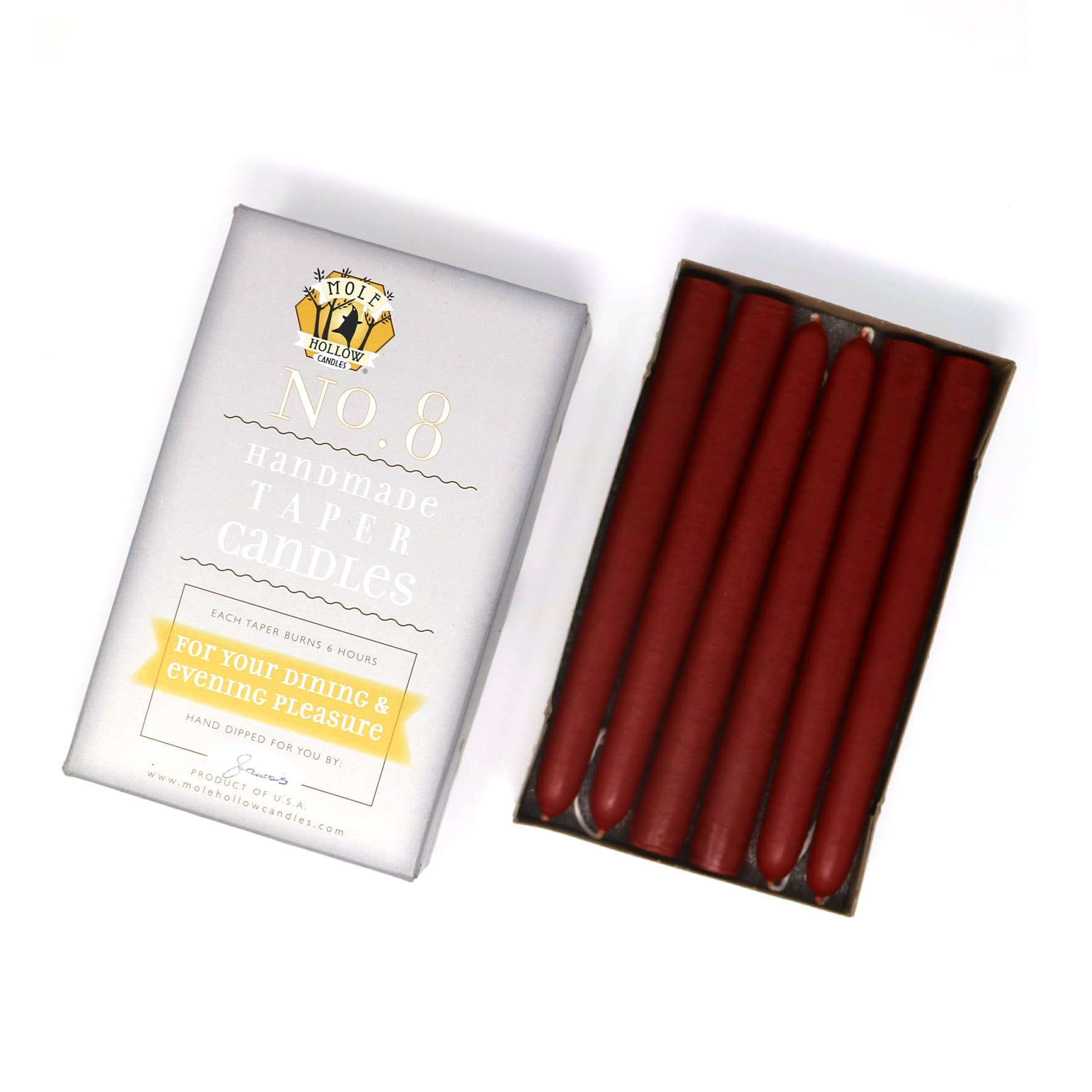 8" Taper Candles - Choose from 39 colors!