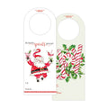 Handpainted Making Spirits Bright Santa Die-Cut Wine Tag