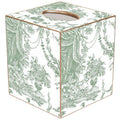 Sage Toile Tissue Box Cover