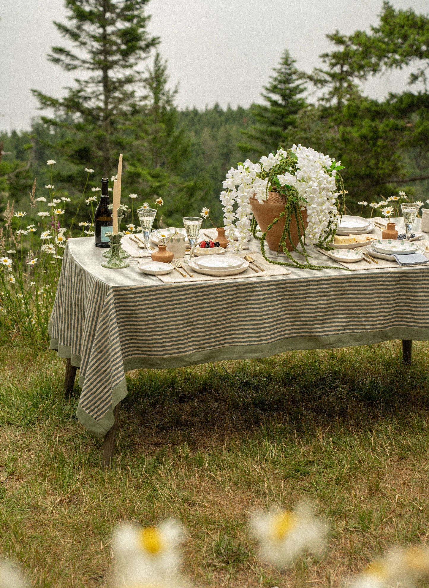 Palm Tree Candle Holder L, Green