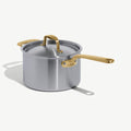 4 QT Stainless Steel
Saucepan with Lid - Gold
Handle
