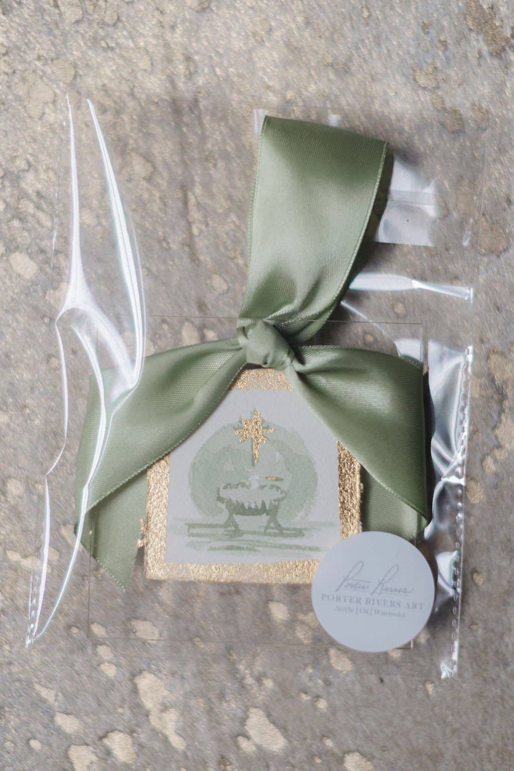 The Manger - Hand Painted Watercolor Ornament