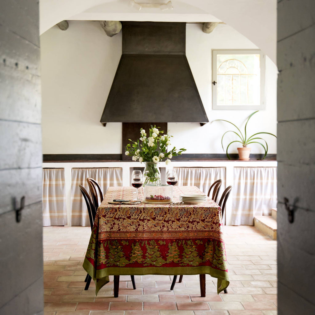 Noel Red & Green | French Tablecloths