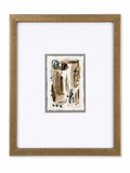 Original Abstract Watercolor, Gold Textured Frame 11x14
