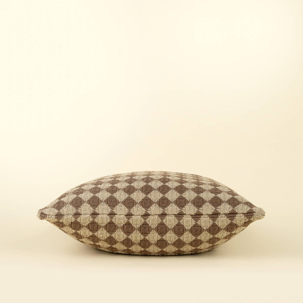 20x20 Check Weave Pillow, Brown
