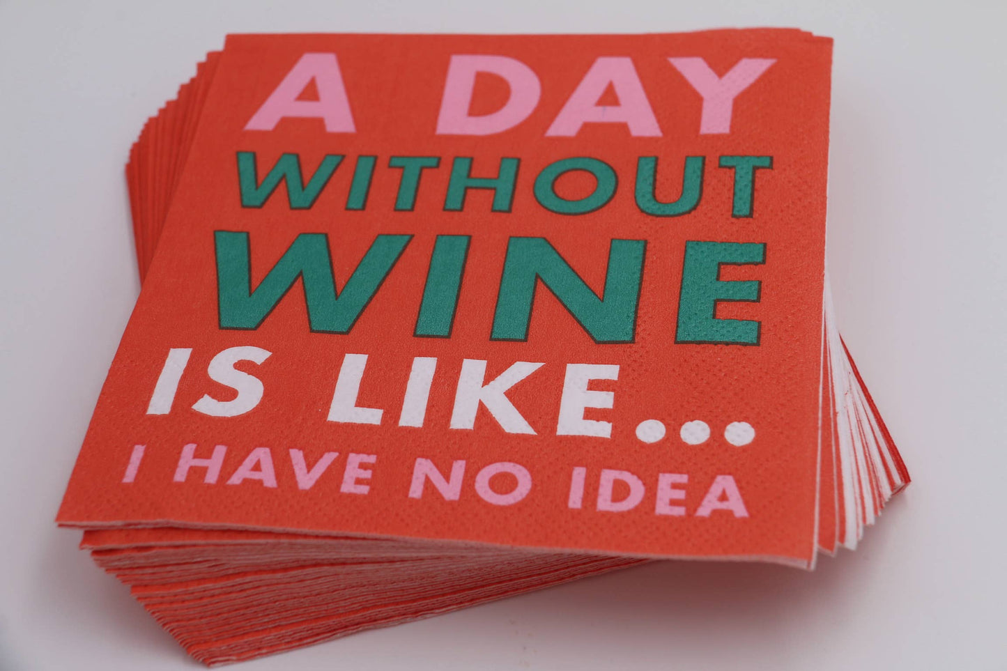 Funny Cocktail Napkins | A Day Without Wine - 20ct
