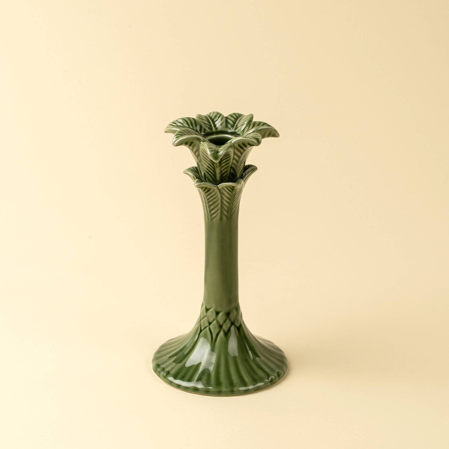 Palm Tree Candle Holder L, Green