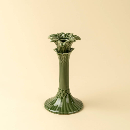 Palm Tree Candle Holder L, Green