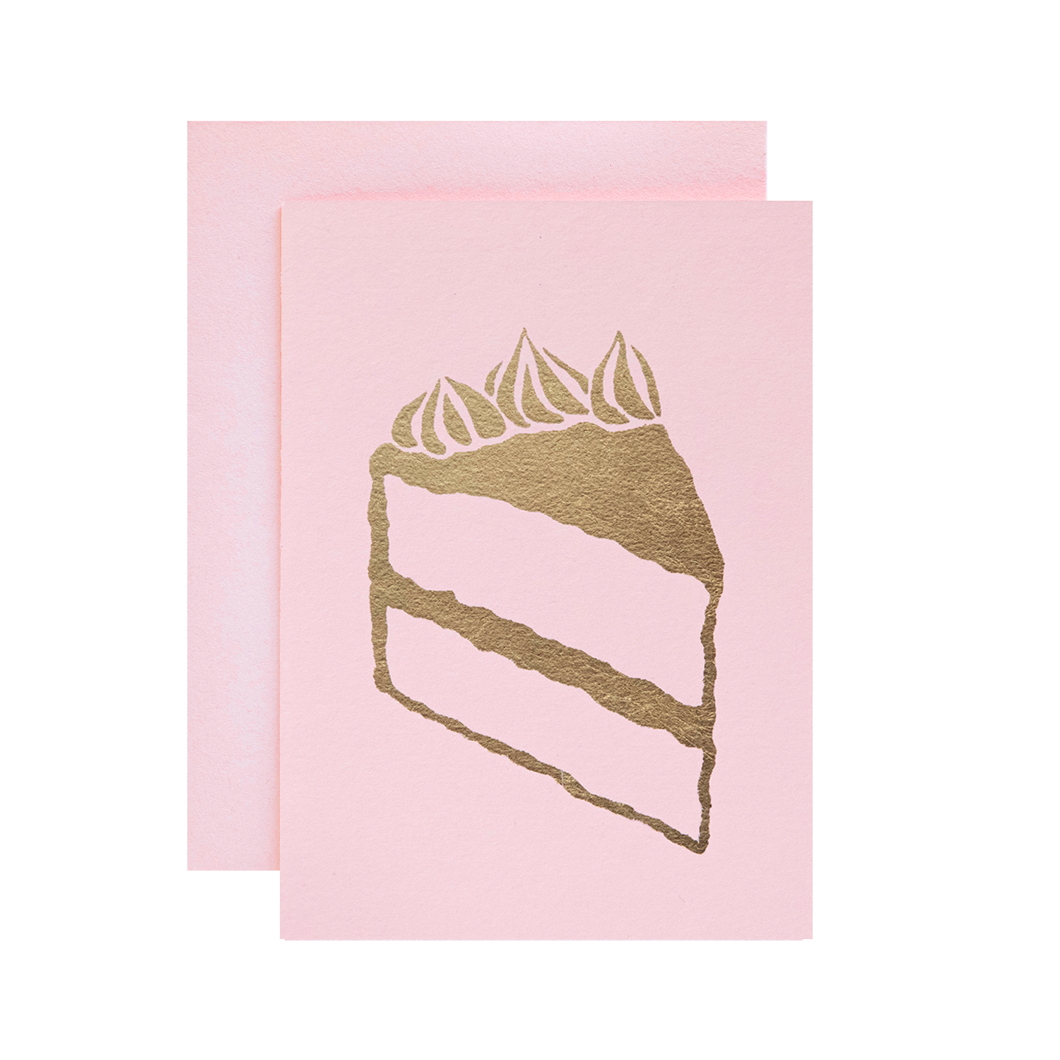 Light Pink Cake Slice Card