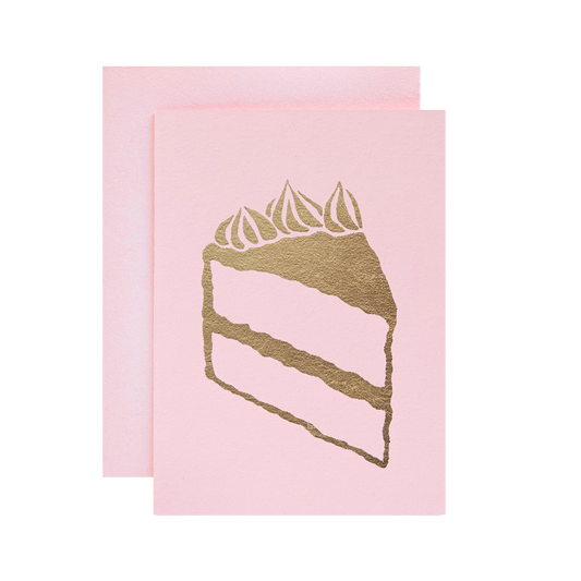 Light Pink Cake Slice Card