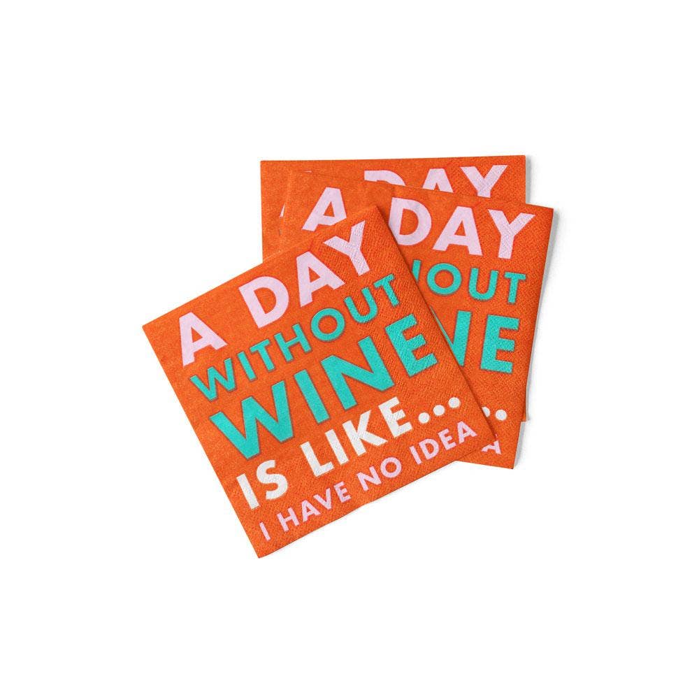 Funny Cocktail Napkins | A Day Without Wine - 20ct
