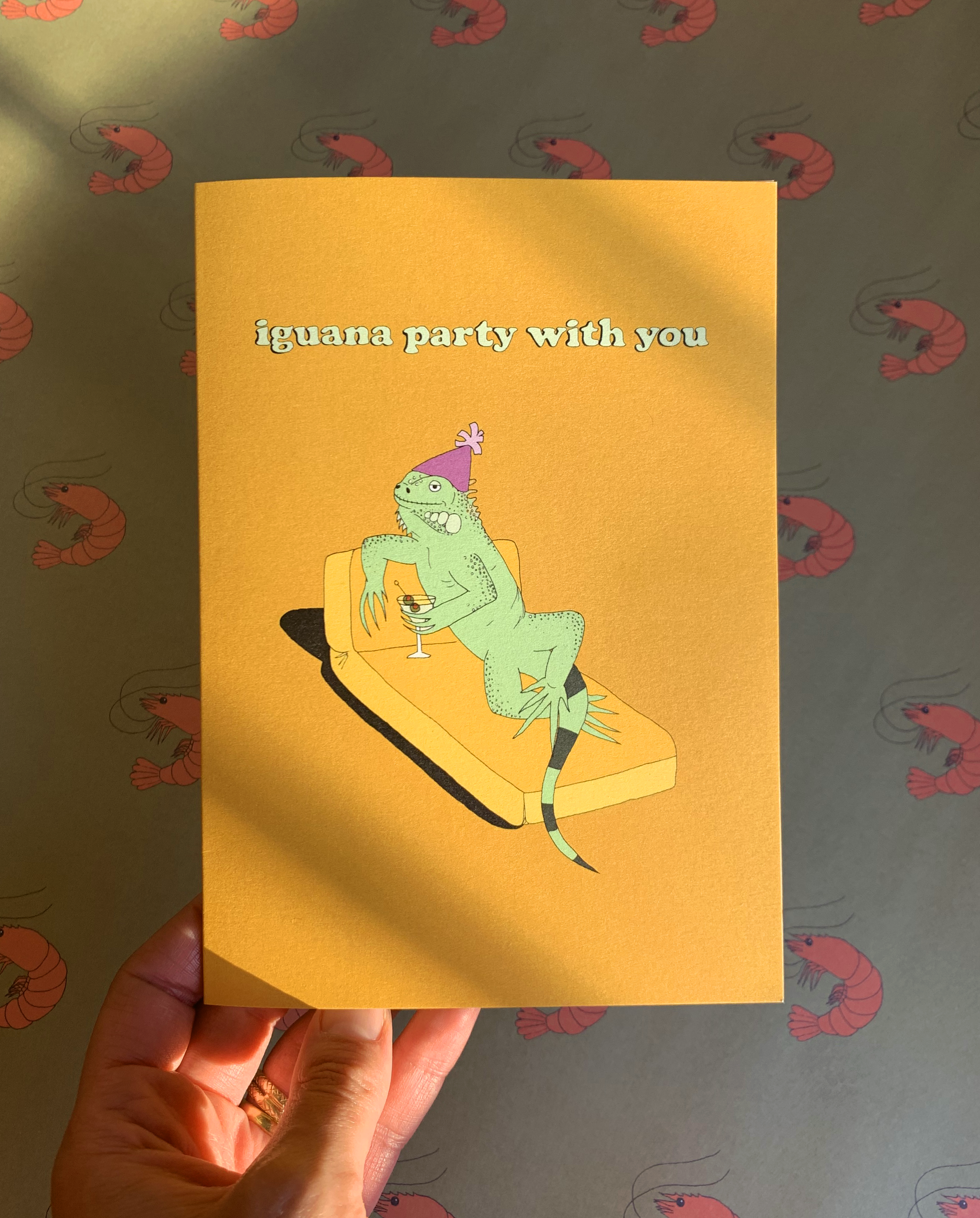 IGUANA PARTY Birthday Card