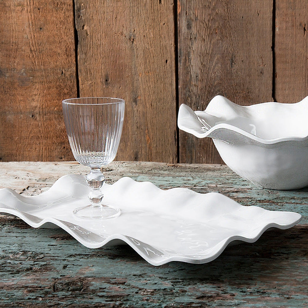 VIDA Havana Long Rectangular Tray (White)