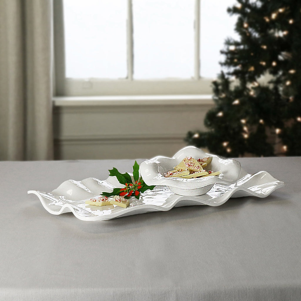 VIDA Havana Long Rectangular Tray (White)
