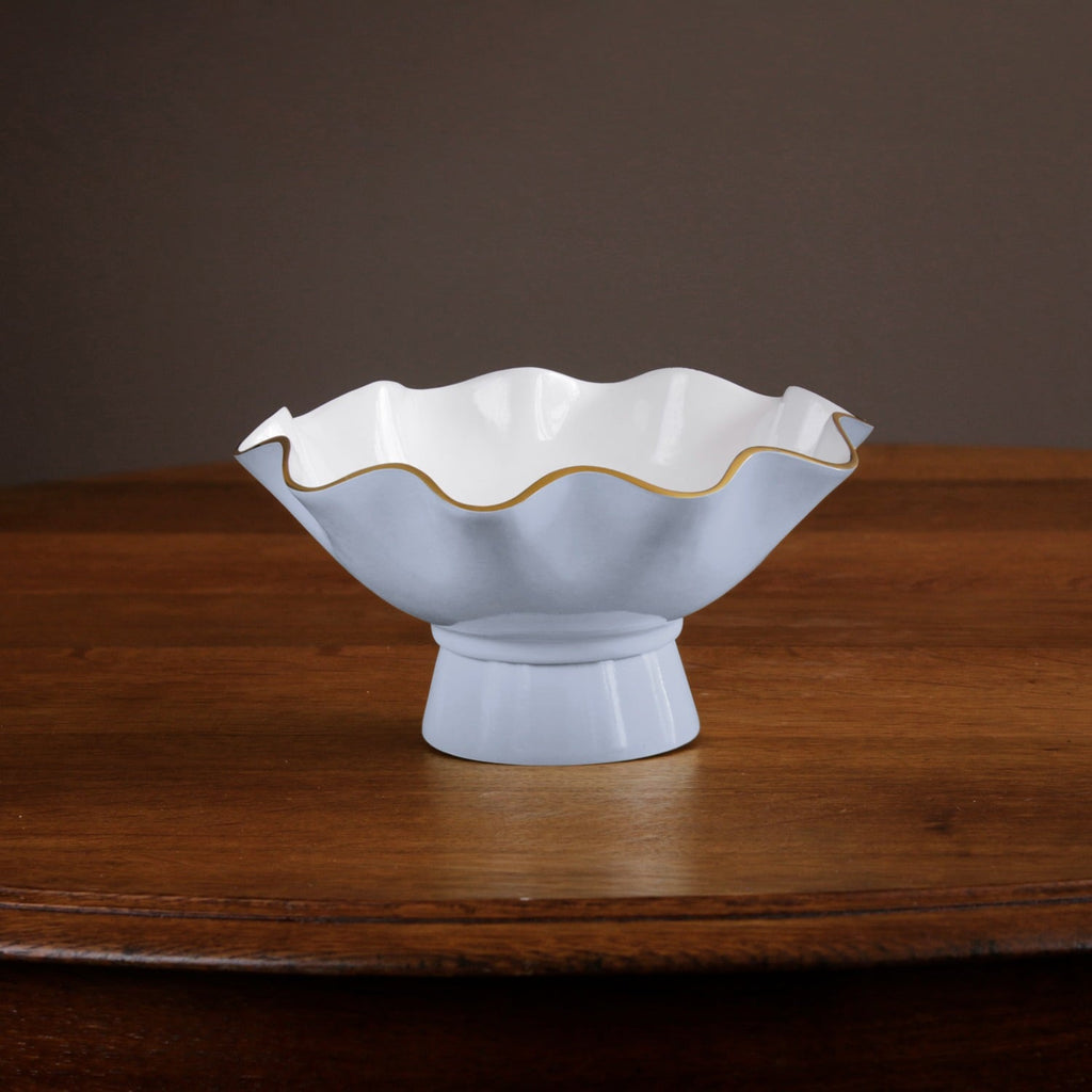 ENCANTO Carola Small Pedestal (Periwinkle and White)