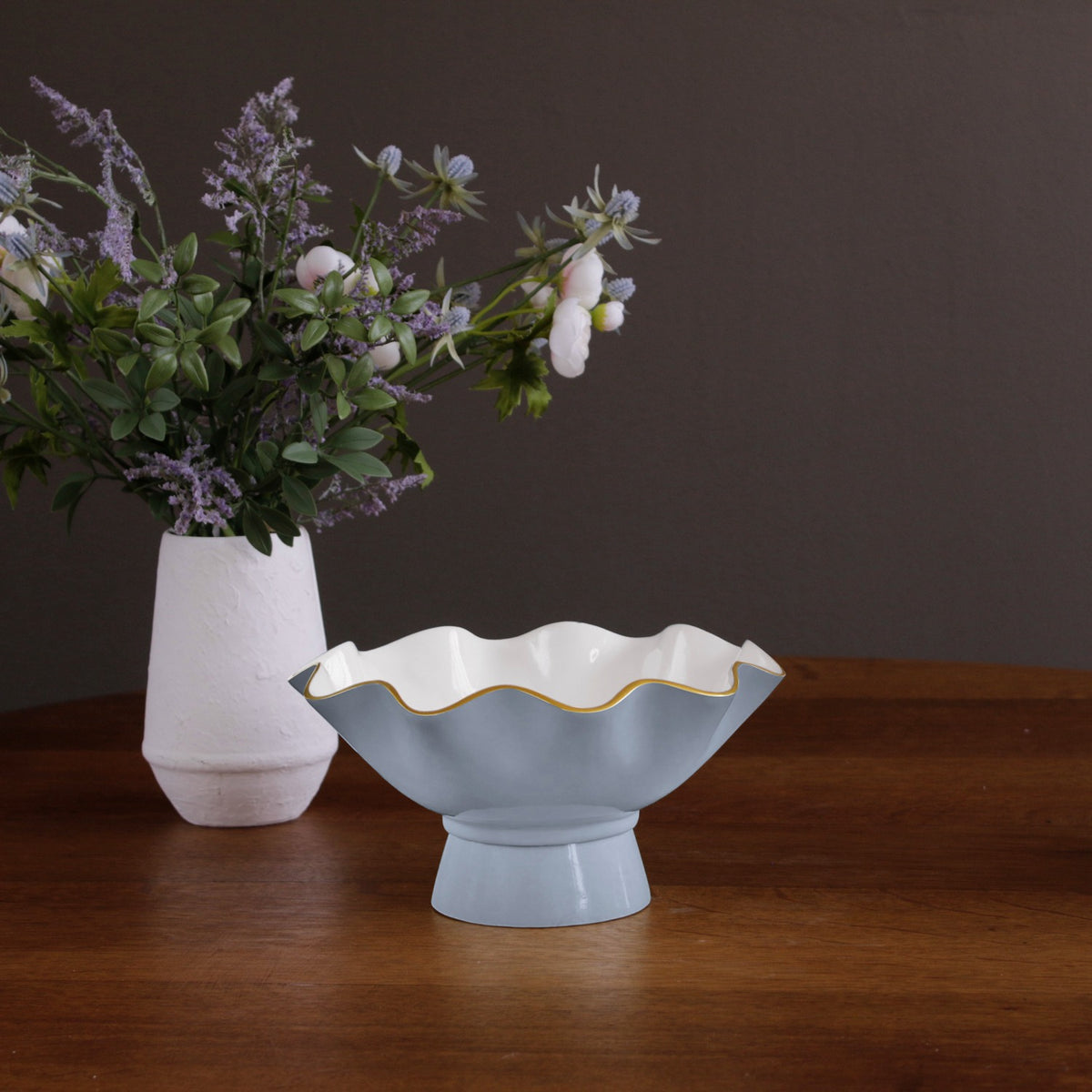 ENCANTO Carola Small Pedestal (Periwinkle and White)