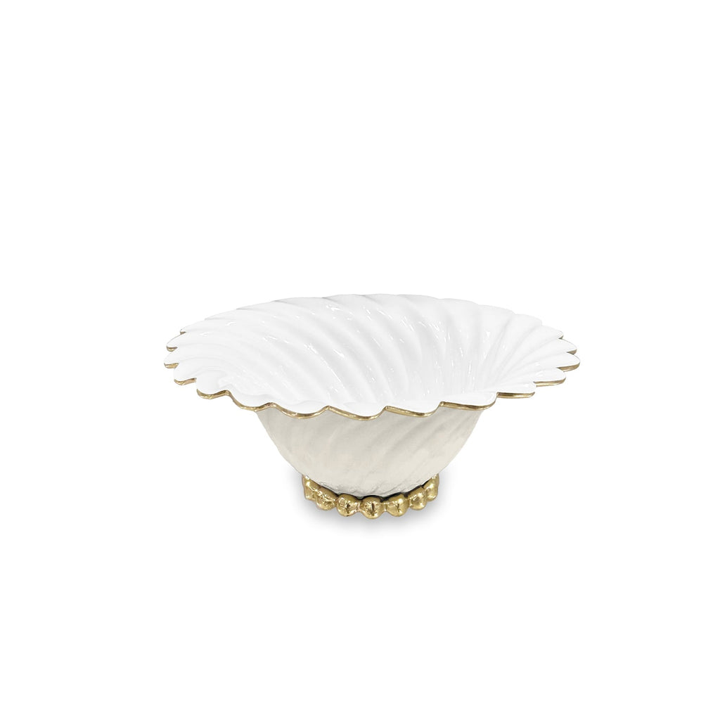 ENCANTO Vienna Small Bowl with Pearl Base (Cream and White)