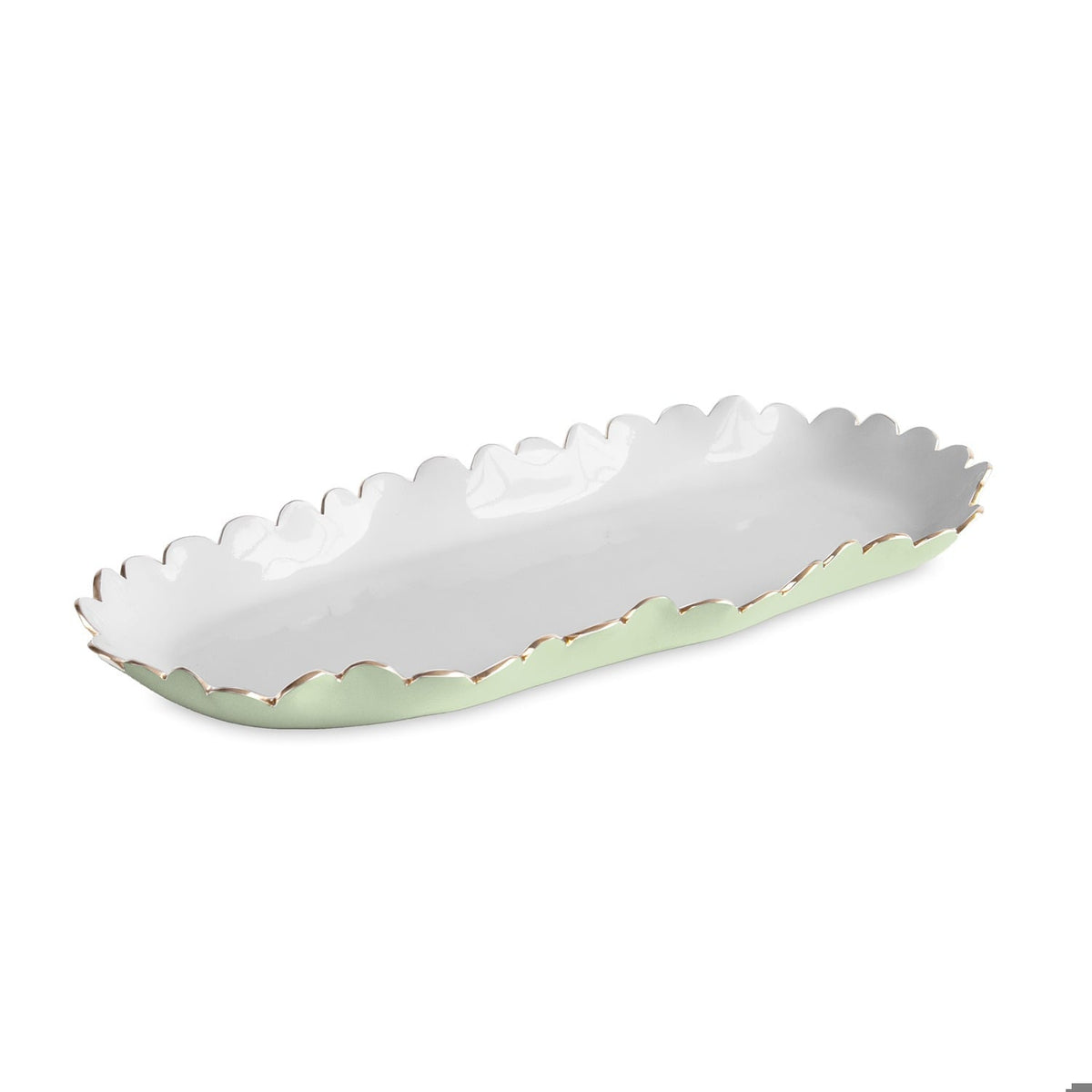 ENCANTO Colette Oblong Tray (Pistachio and White)