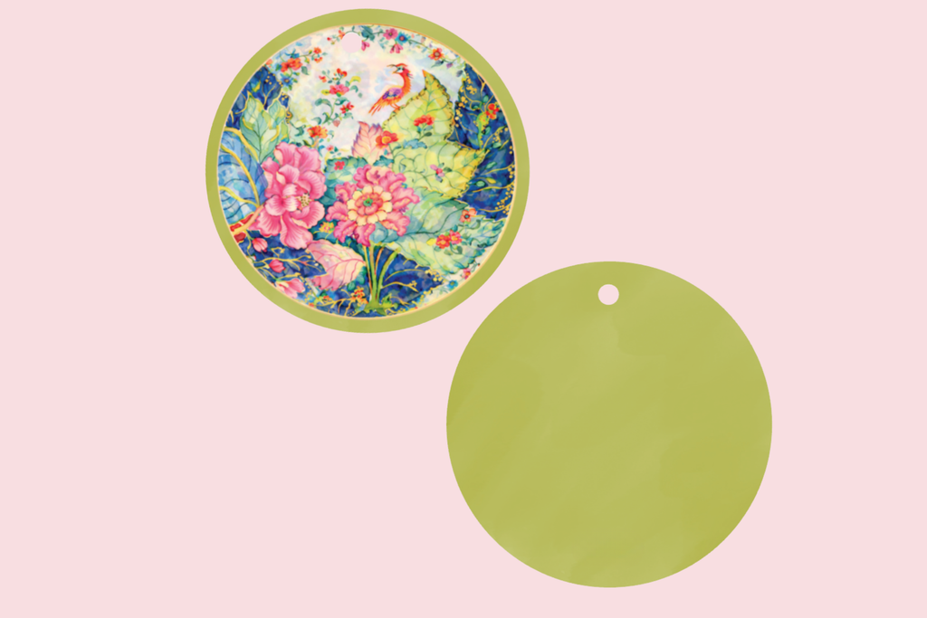 Tobacco Leaf Inspired, Chinoiserie Gift Tag Set of 8