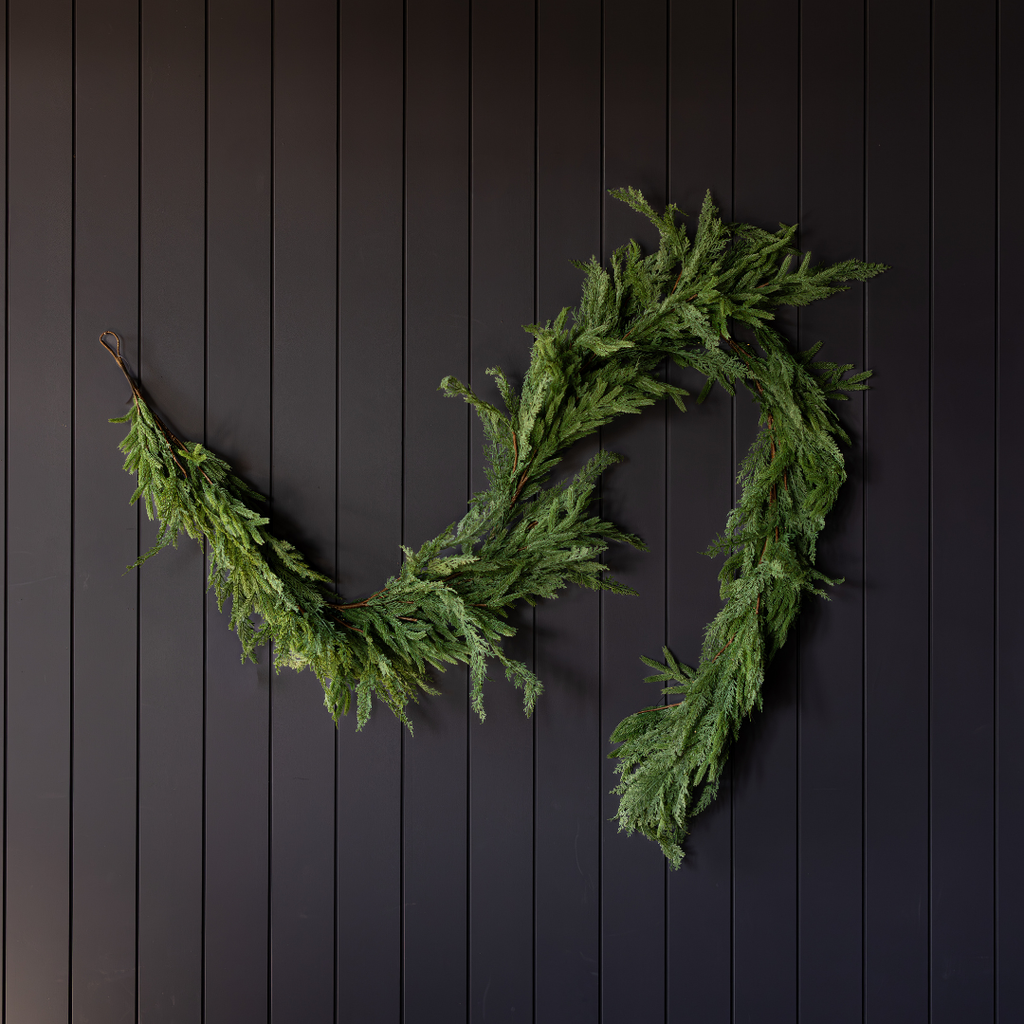 Norfolk & Cypress Mixed Real Touch Garland - 9 Ft