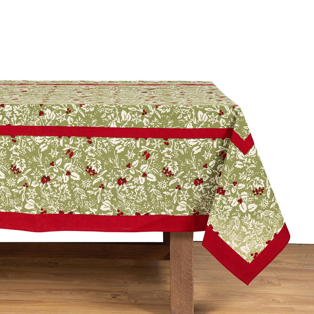 Baies de Houx Red & Green Tablecloth