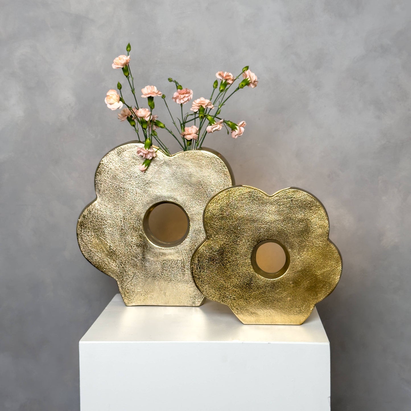 Gold Flower Shaped Vase