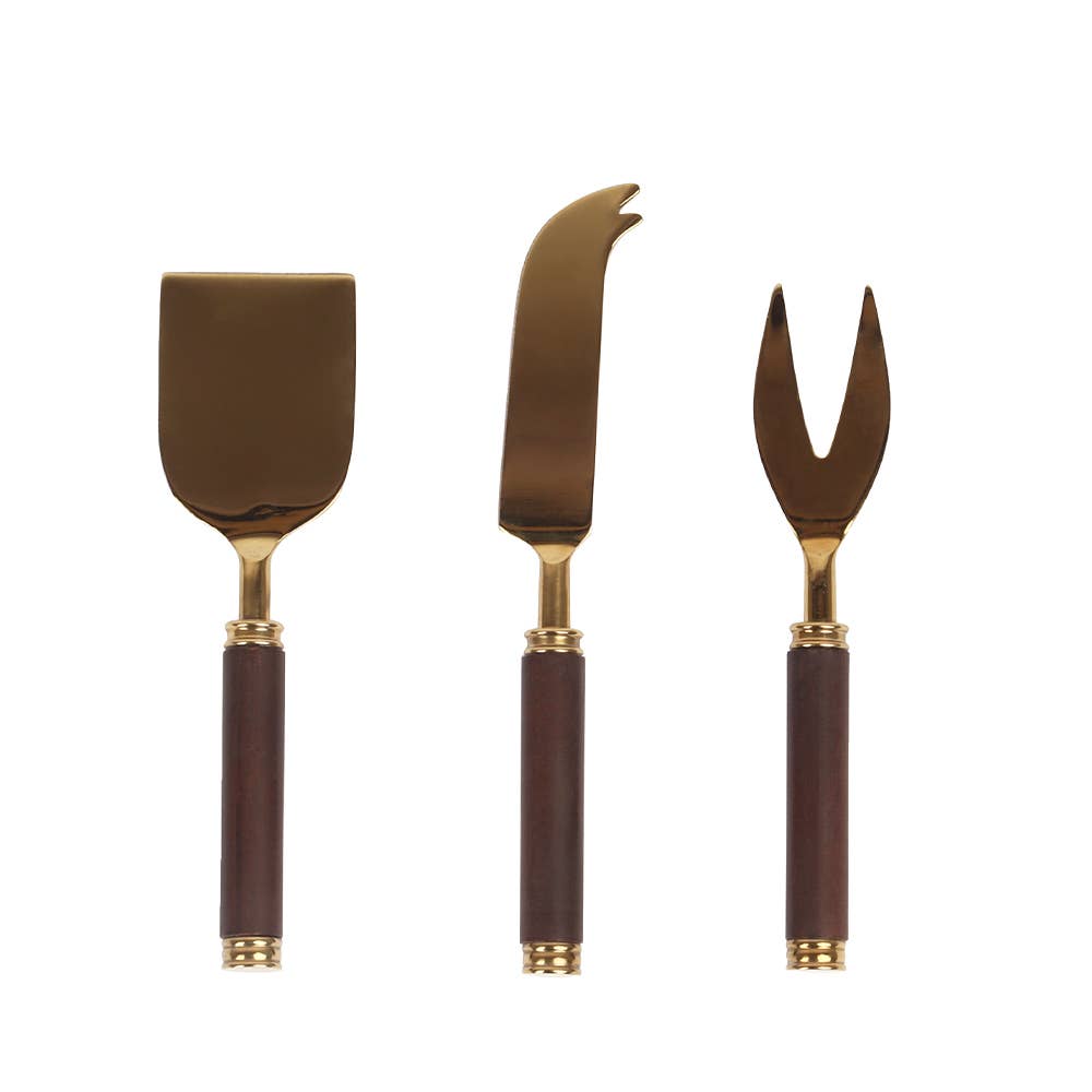 Wooden Handle Cheese Set (Set of 3), SKU - 71842