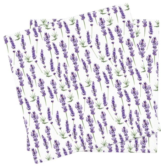 6LLN-Stonewashed Linen Print Napkins - Pastel Florals