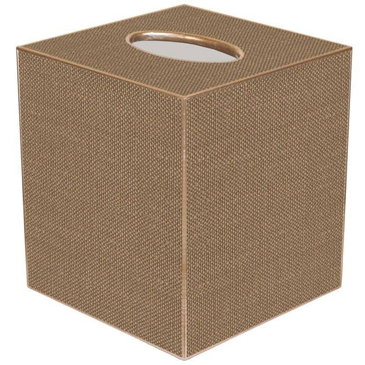 Taupe Linen Tissue Box Cover