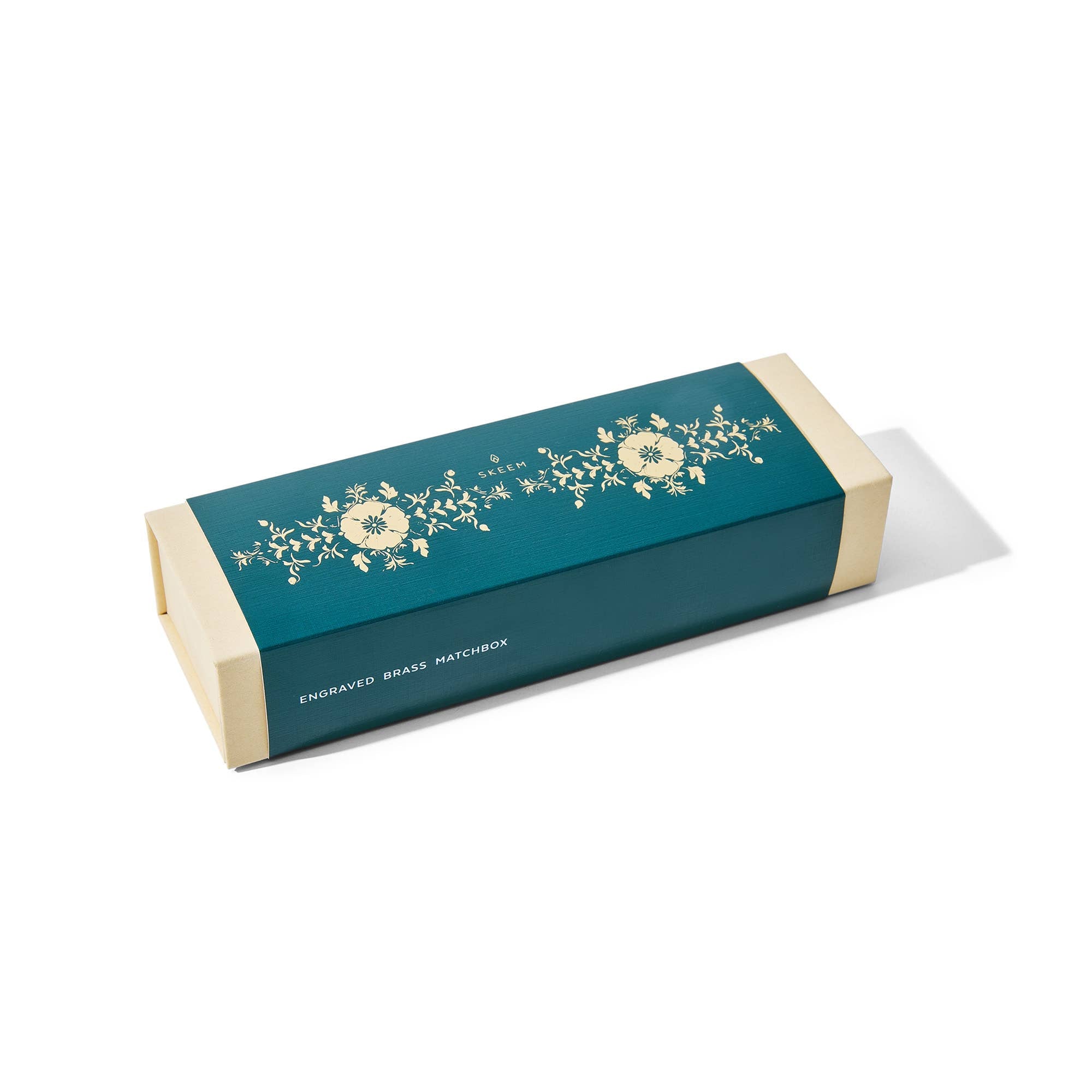 Gilded Brass Matchbox with Evergreen Tassel