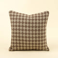 20x20 Check Weave Pillow, Brown