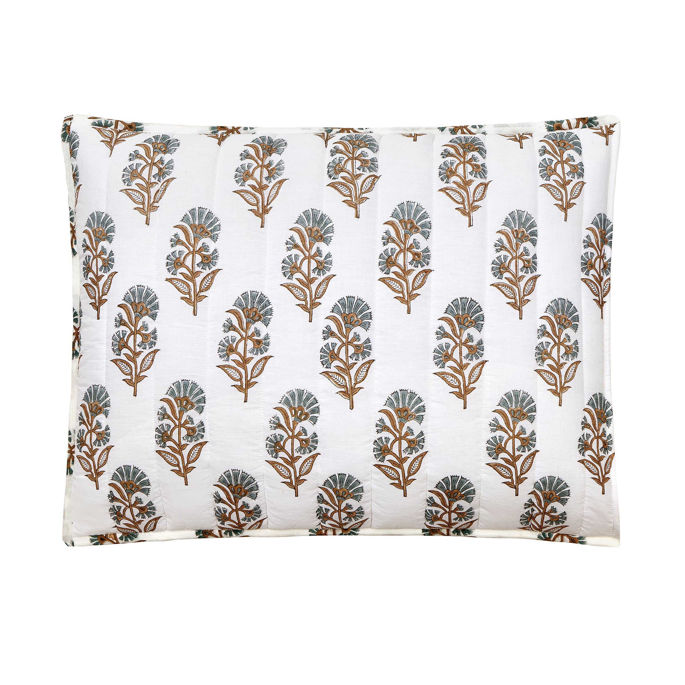 BLOCK PRINT MUGHAL FLOWER QUILT - Laurel & Mayfair