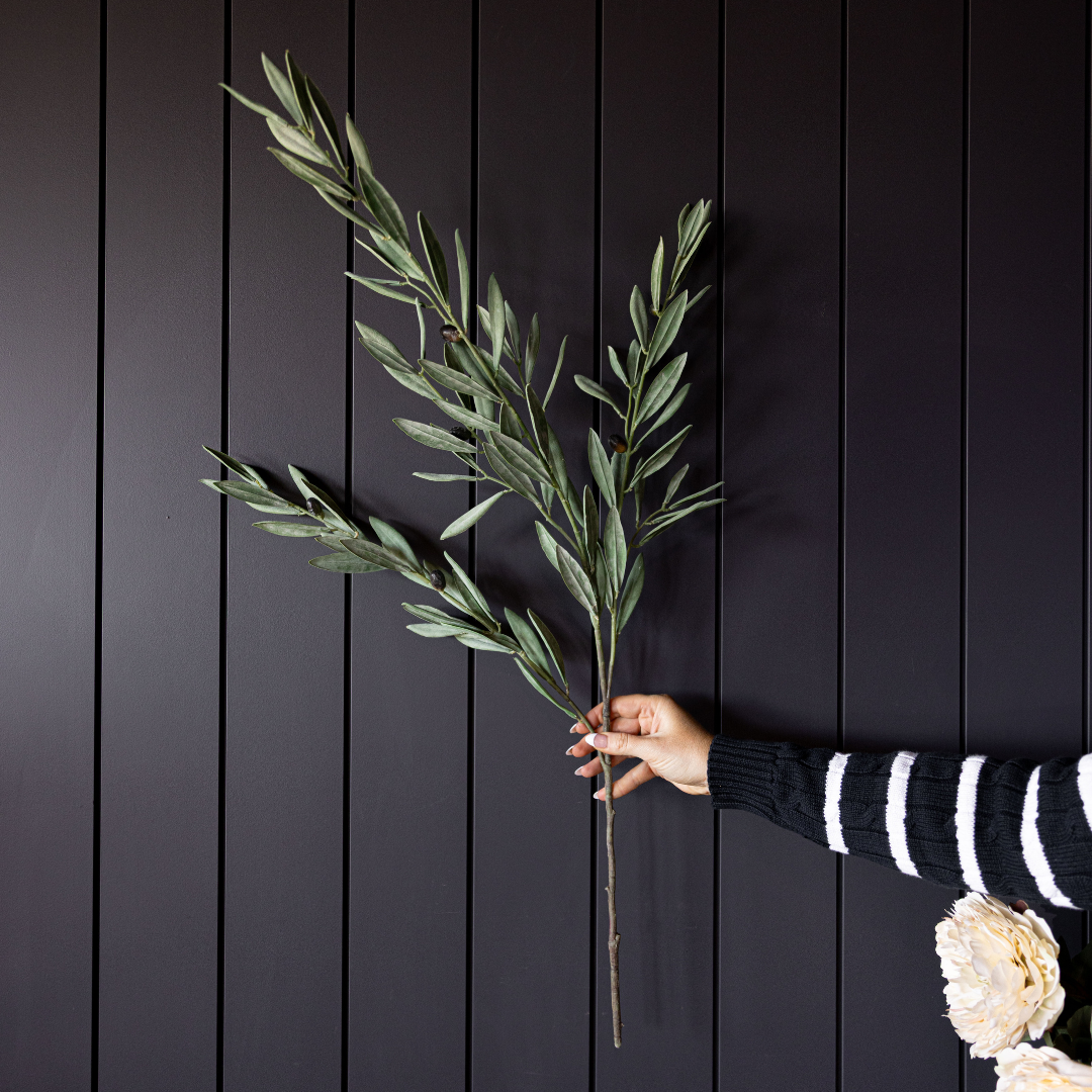 Olive Branches Green Faux Stems