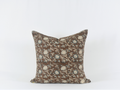 Tisca Pillow - Brown Block Printed Linen Pillow