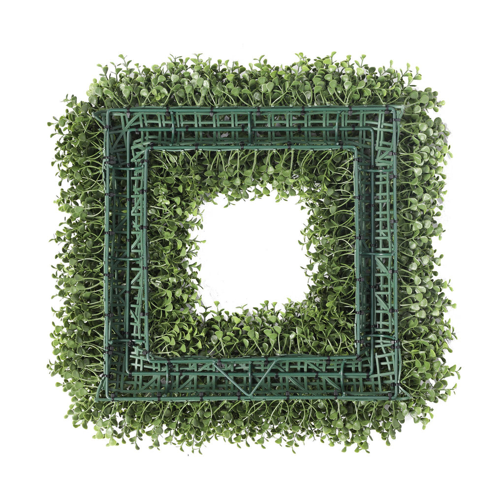 Boxwood Square Wreath Everlux UV 20 Inch