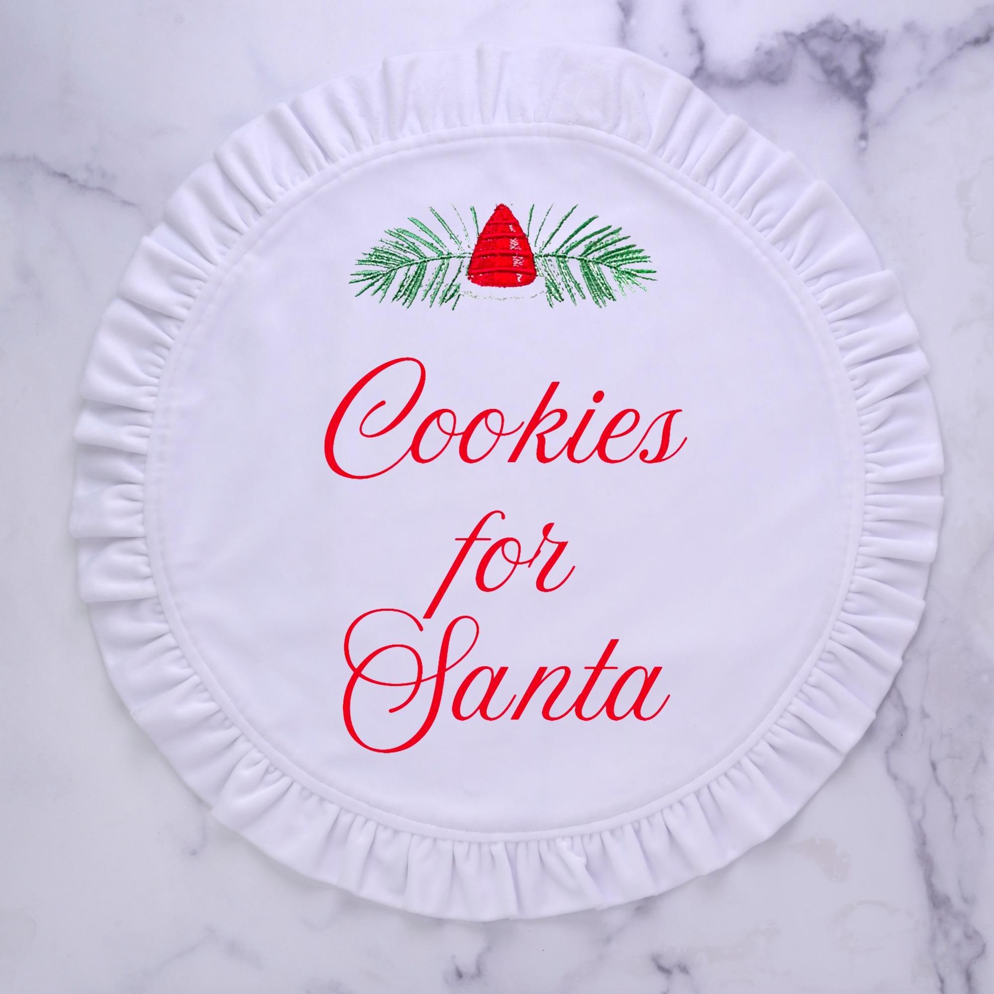 Round Ruffle, Cookies for Santa, Velvet White