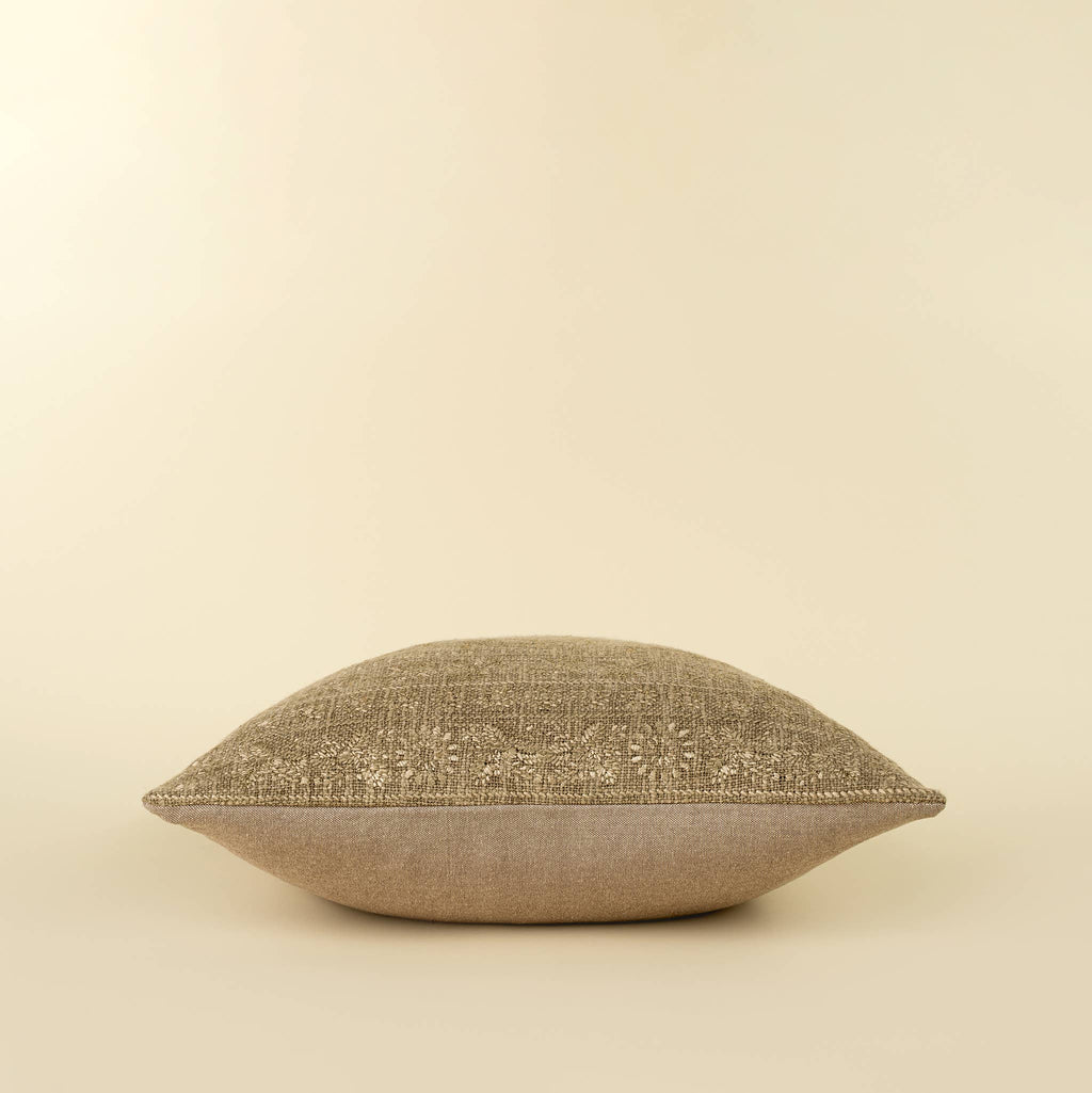 20x20 Nisha Embroidered Pillow, Sage