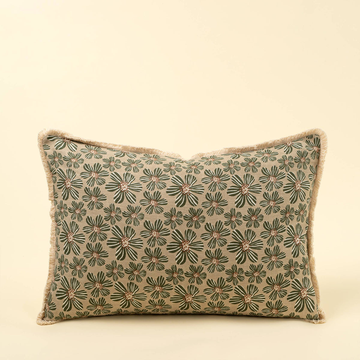 16x24 Daisy Play Pillow, Green