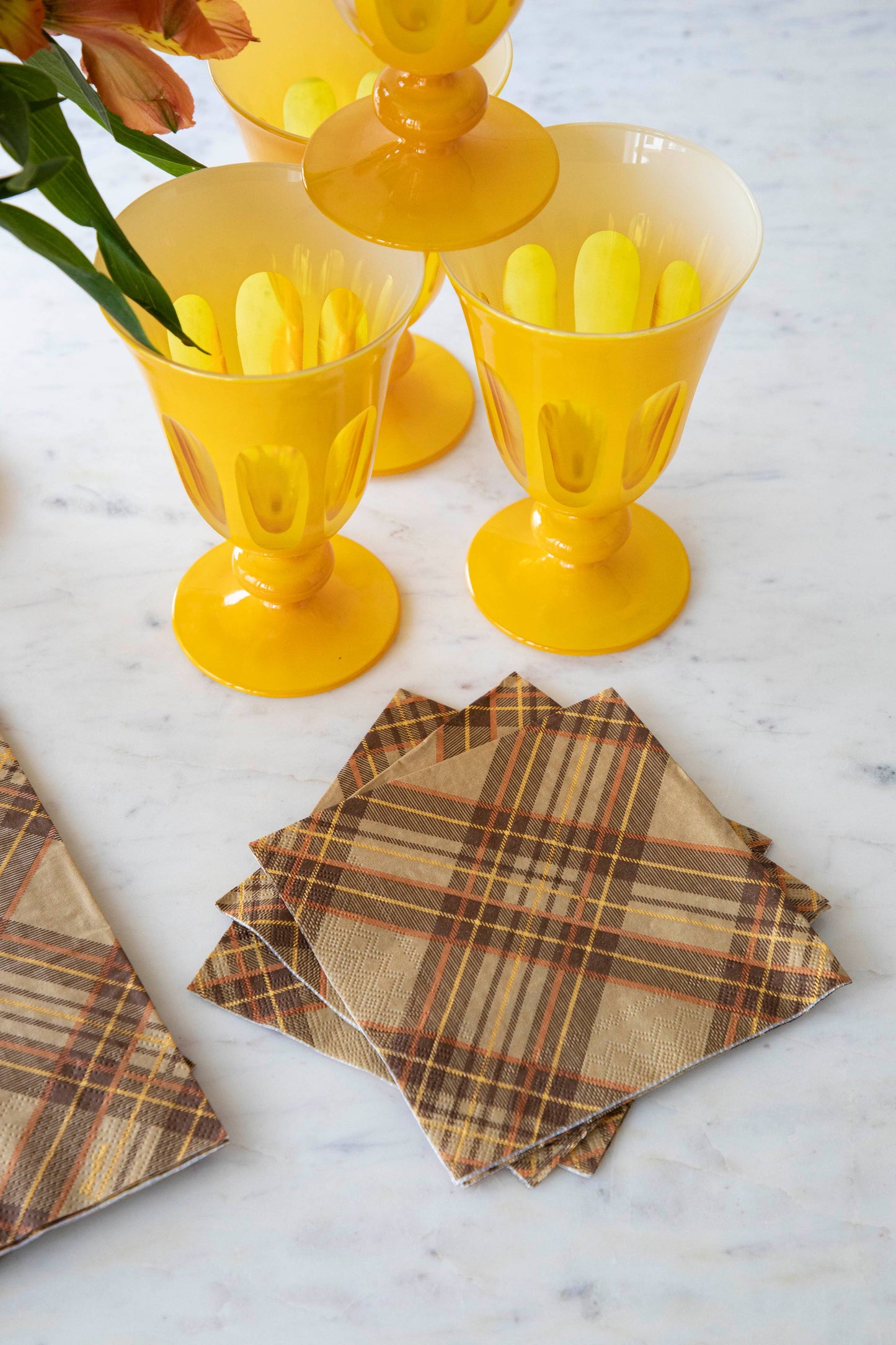 Autumn Plaid Cocktail Napkin - Pack of 20