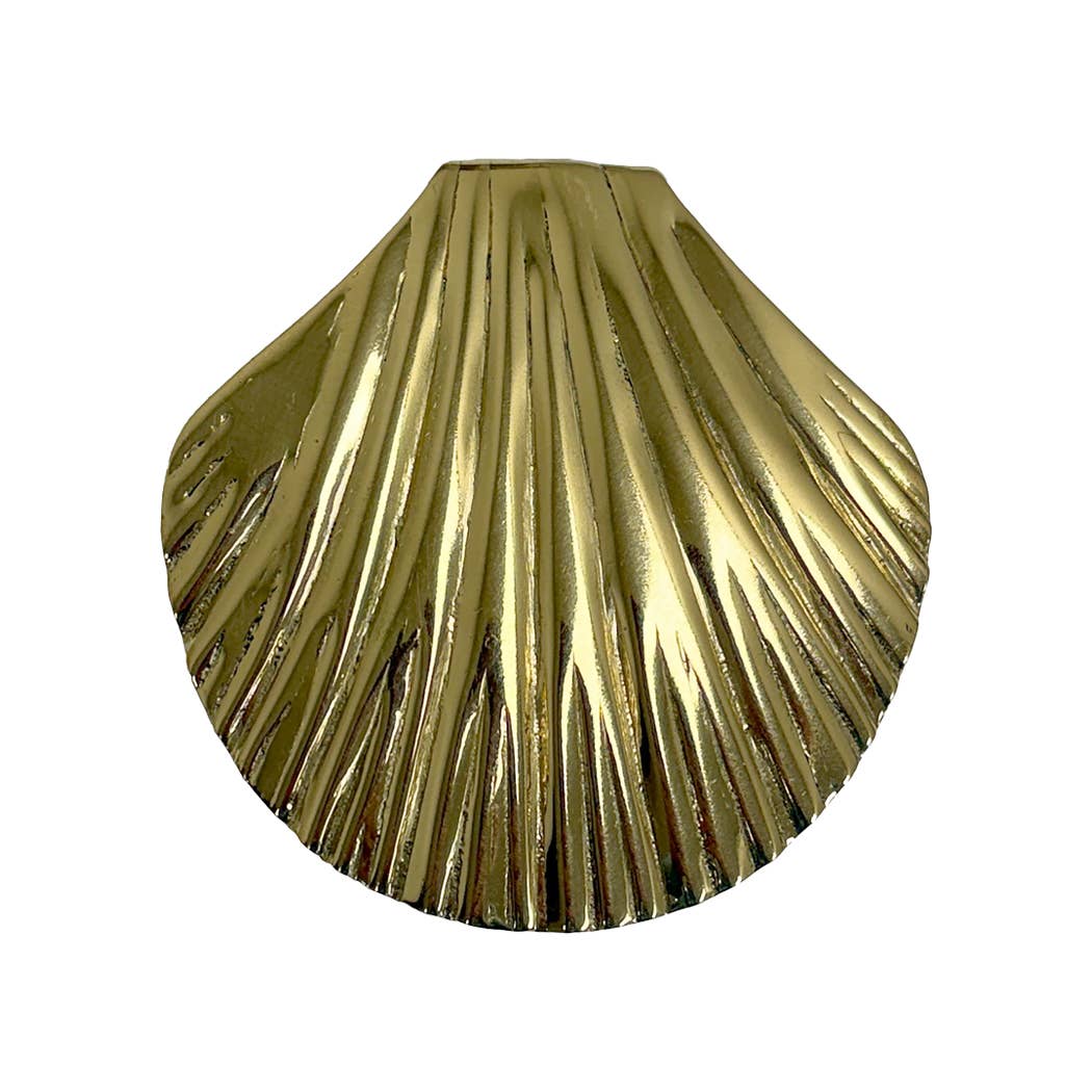 Antiqued Brass Sea Shell Decorative Trinket Box, 2-3/4"