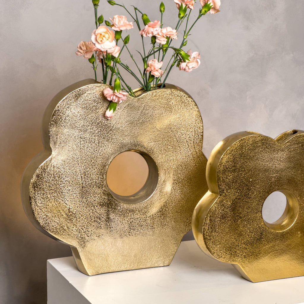 Gold Flower Shaped Vase