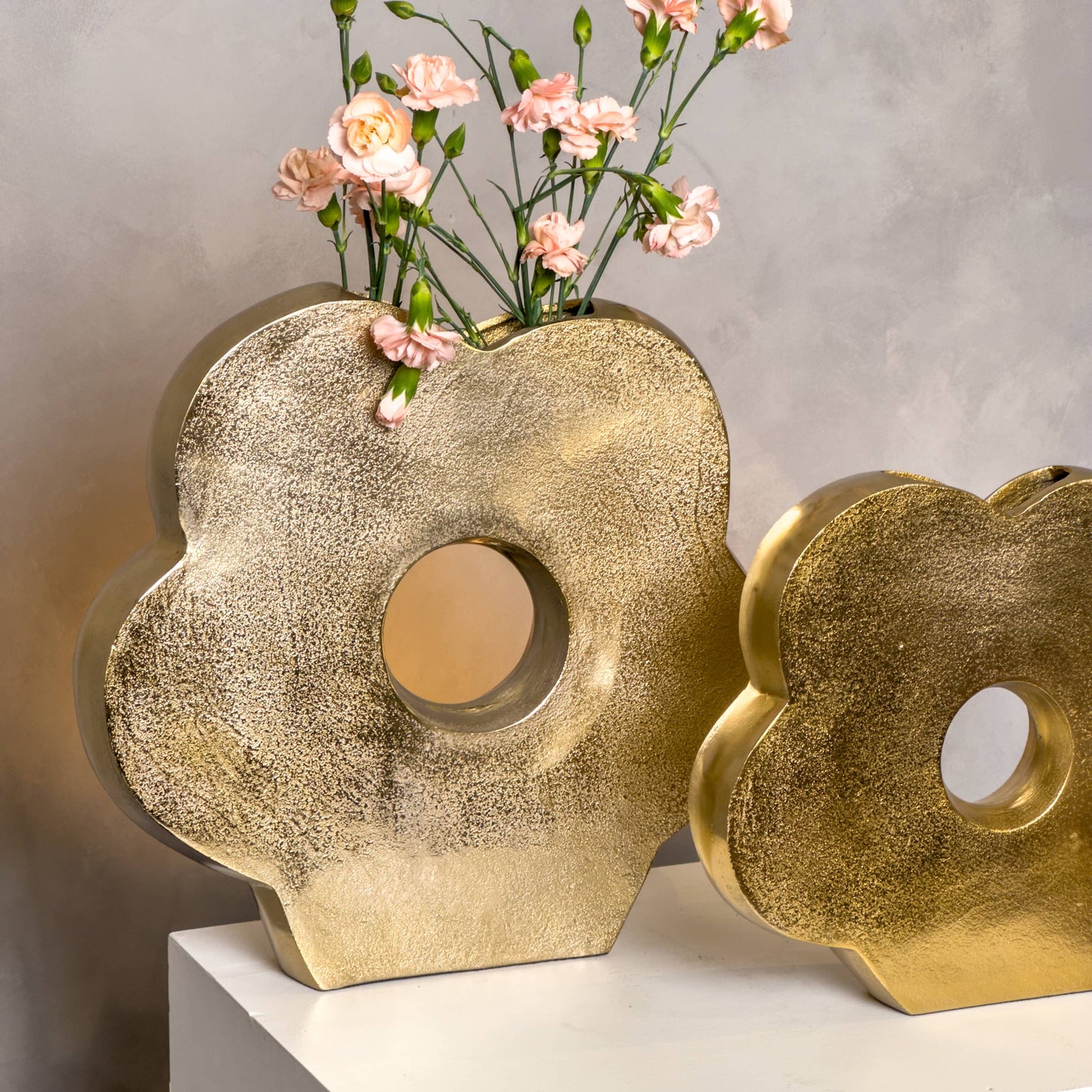 Gold Flower Shaped Vase