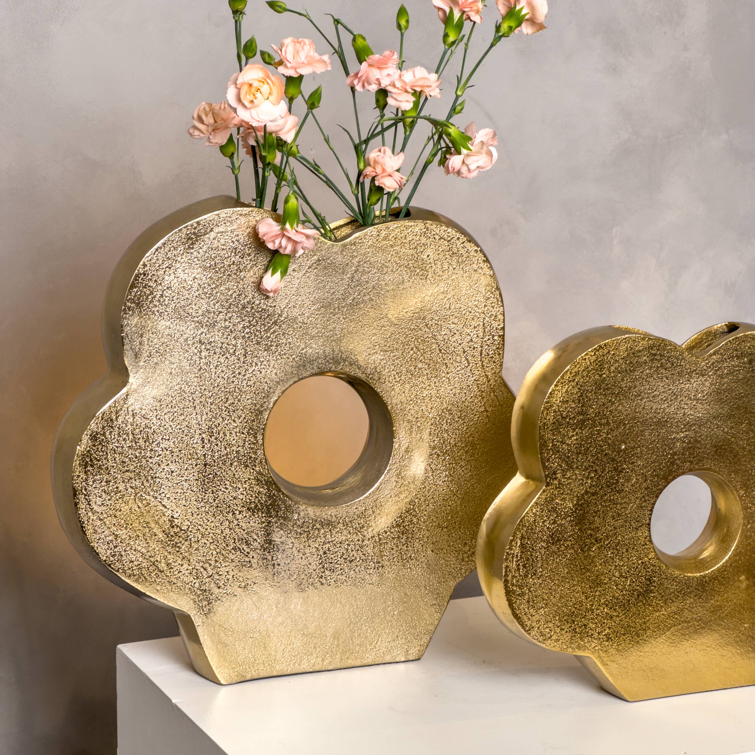 Gold Flower Shaped Vase