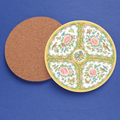 Antique Rose Birds & Floral Sandstone Coaster Set of 2
